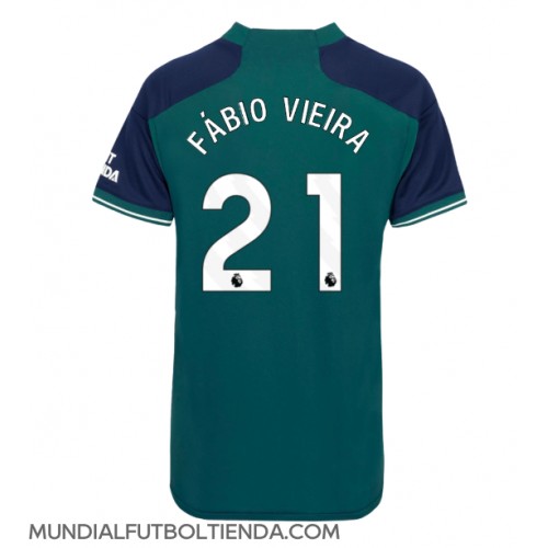 Camiseta Arsenal Fabio Vieira #21 Tercera Equipación Replica 2023-24 para mujer mangas cortas